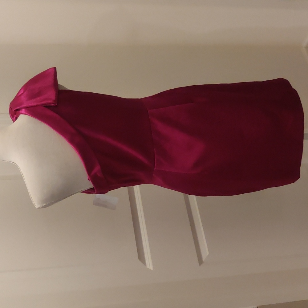 New!Aidan by Aidan MattoxSatin Bow One-Shoulder Mini Dress Sz 8 - Picture 7 of 16